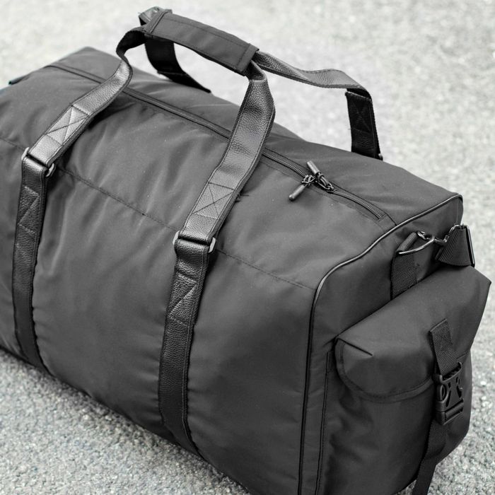 Дорожня сумка Сross на 55 літрів чорна тканина