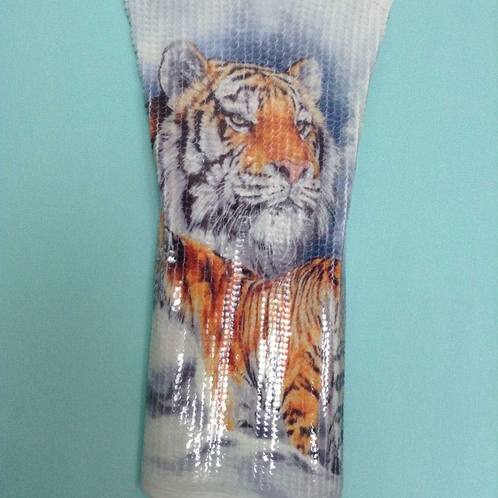 Платье с рисунок  тигра (блёсточки, пайетки), Турция, размер 44