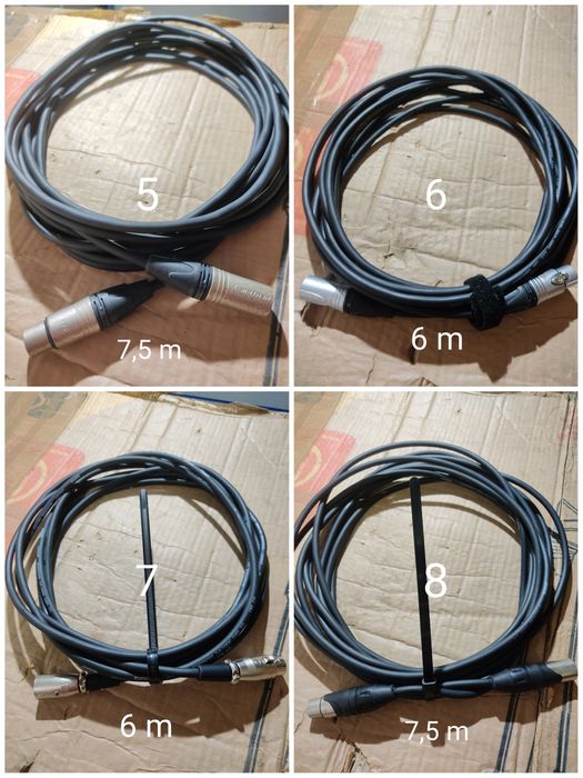 Lote cabos XLR (Canon) e Jack