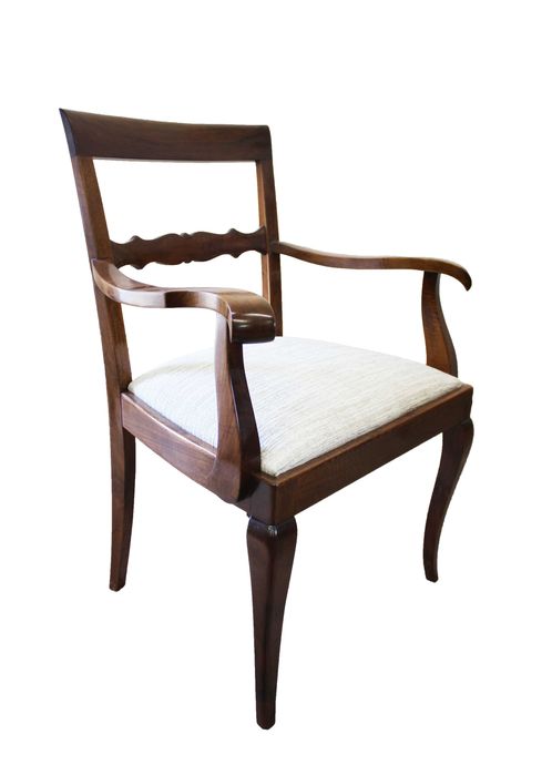 Para pięknych foteli art - deco z litego drewna orzechowego / po renowacji