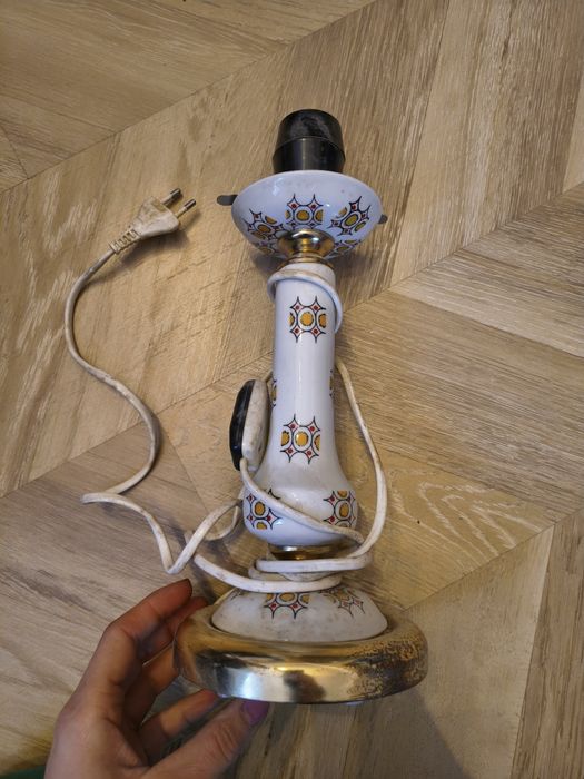 Lampa z porcelany z PRL-U