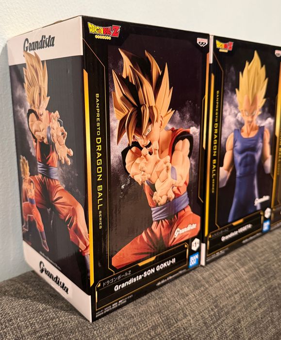 Lote 3 Figuras Dragon Ball Z Grandista - Goku, Vegeta e Gogeta