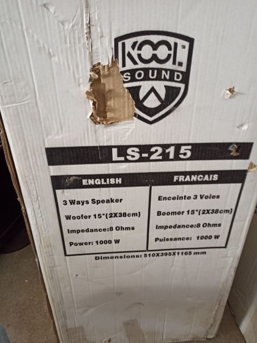 Colunas KoolSound 1000W 3 vias 106 dB 8 ohm [Par]64729625320066122