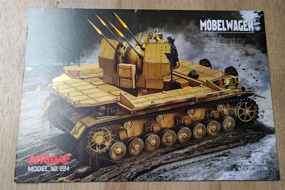 Model kartonowy Flakpanzer IV Mobelwagen, Angraf Model, 1:25