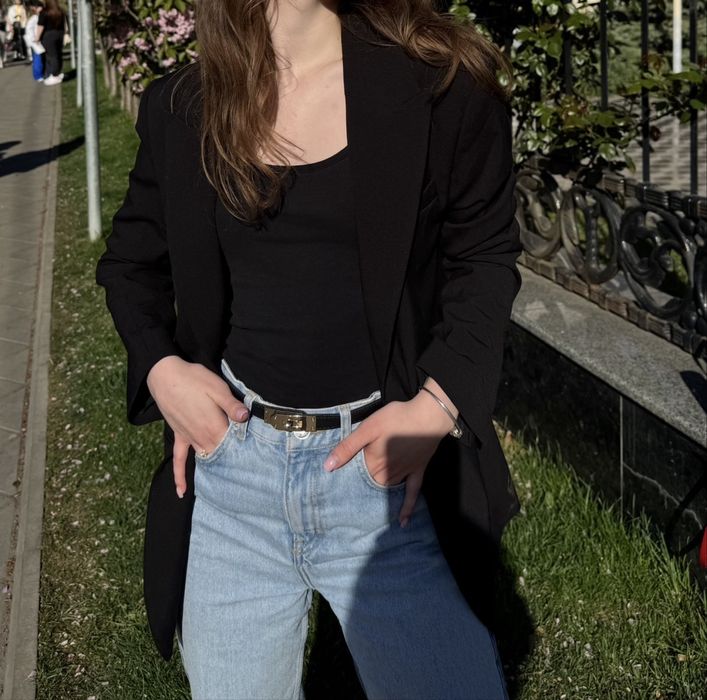 черный пиджак XS Bershka