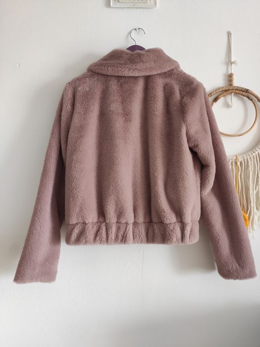 Bomberman kurtka bluza miś futerko futro różowe Primark XS 34 6