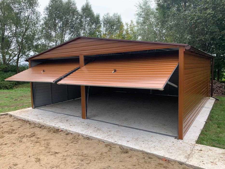 Garaż Blaszany Premium Drewnopodobny | Konstrukcja z ocynkowanego profila zamkniętego! - Widok 3