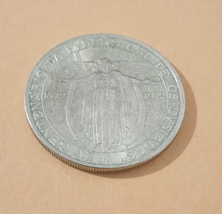 Moeda de prata de 50 escudos IV Centenário de "Os Lusíadas" - 1972