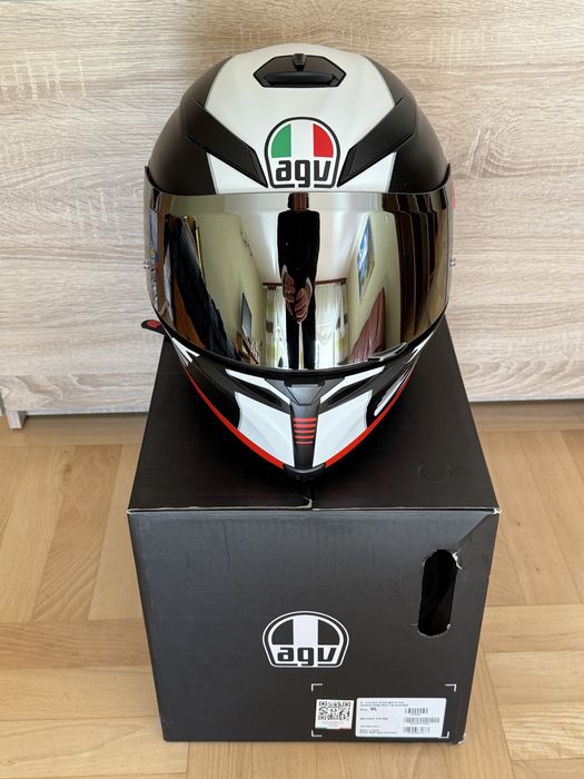 Kask AGV K-5 S DarkStorm Matt Black/Red M/L