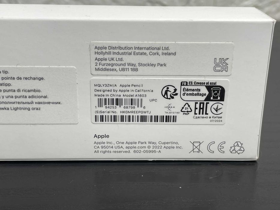 Apple Pencil A1603 MQLY3ZM/A NEW | Оригінальний Стилус для iPad