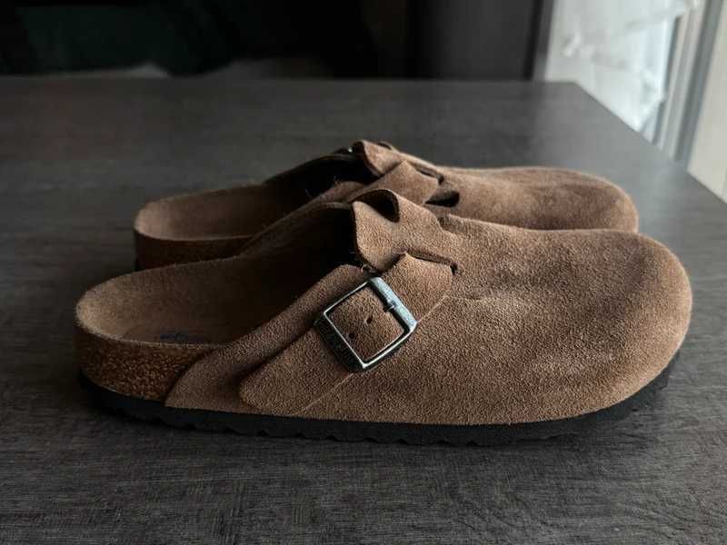 Brązowe sandały letnie Birkenstock Boston, rozmiar 38