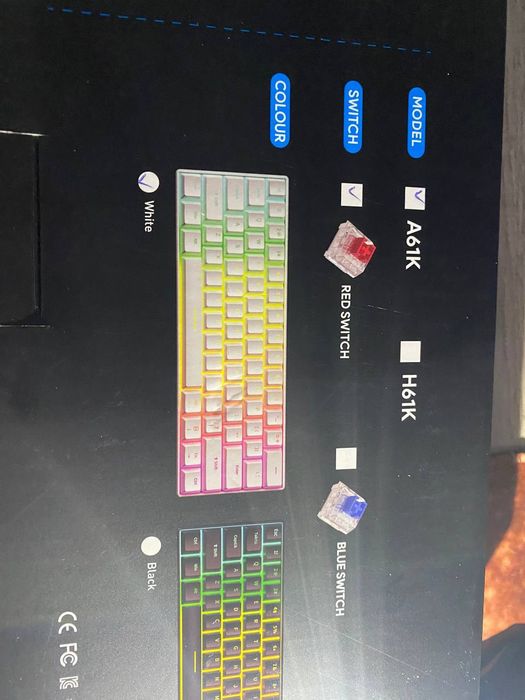 Клавиатура 60% механичиская red switch