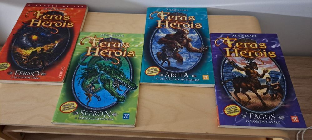 Livros "Feras e Heróis" 1, 2, 3 e 4