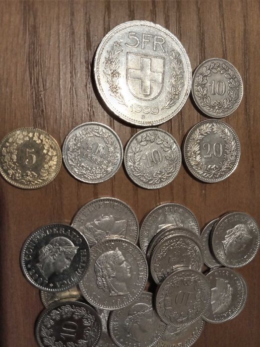 Монети швейцарські франки, рапени