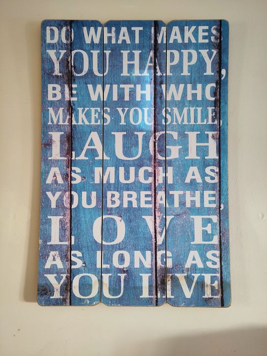 Placa de parede com frases