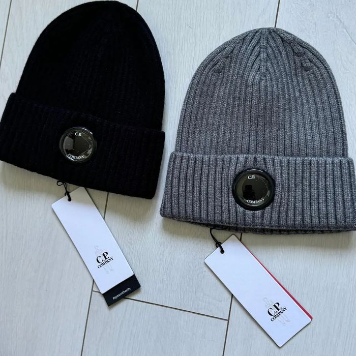 Шапка C.P. Company: Чорна, Сіра , з однією лінзою, One size