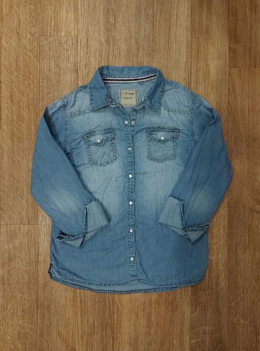 Рубашка куртка джинсовая Базовая моделька Next 10-14лет