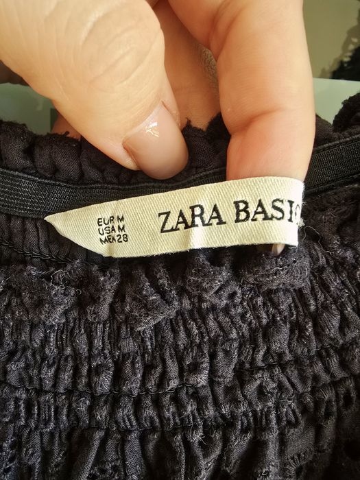 Sukienka bawełniana ZARA r.M ażurowa z falbaną hiszpanka