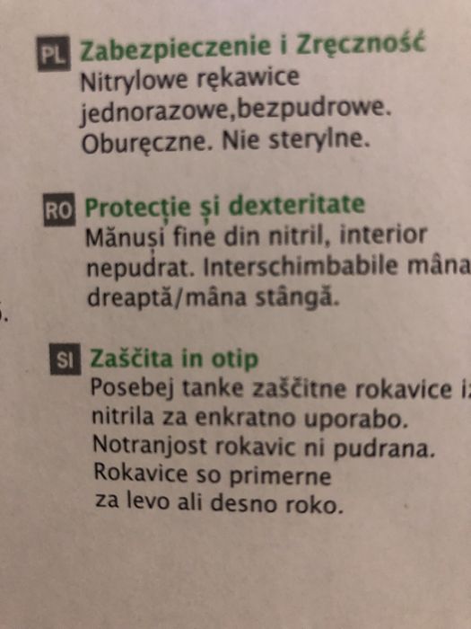 Rękawice rękawiczki nitrylowe bezpudrowe rozmiar 8 100szt