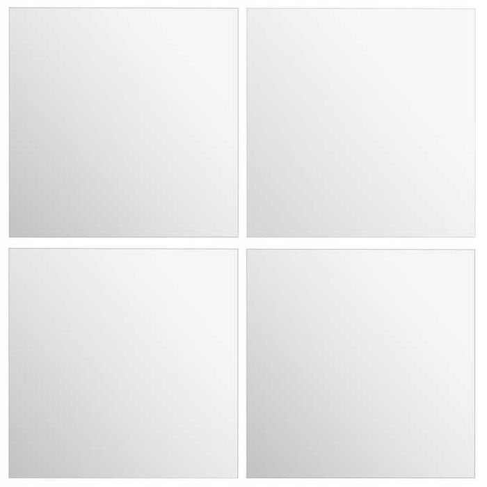Zestaw 8 Lustro Ścienne Samoprzylepne Naklejane Łazienkowe 30x30cm