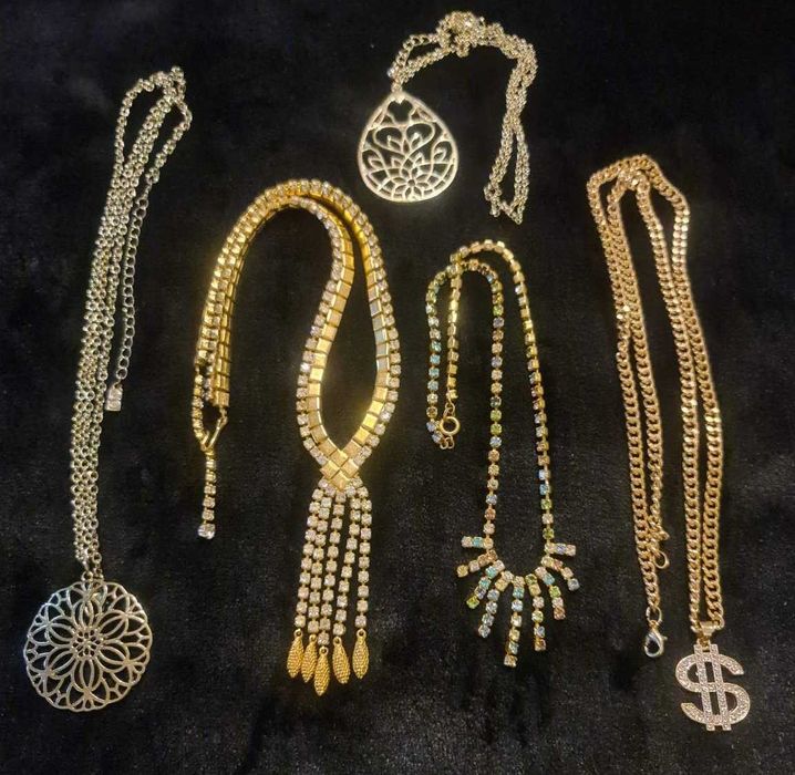 Кольє чокер намисто ланцюжок кулон підвіска сережки вінтаж стрази