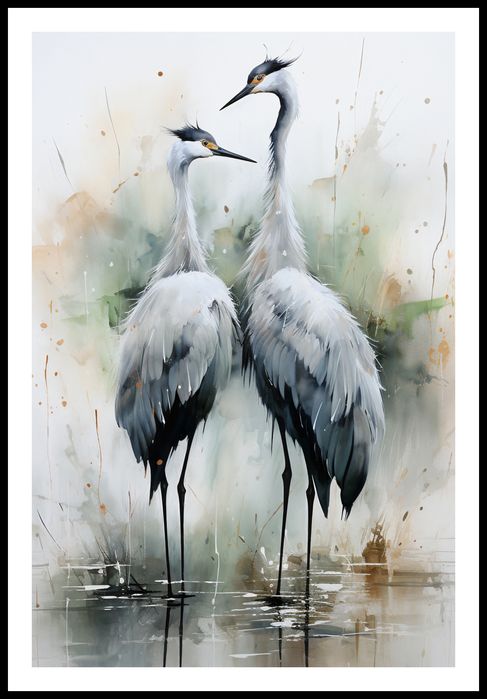 Plakat 61x91,5cm Tańczące Czaple