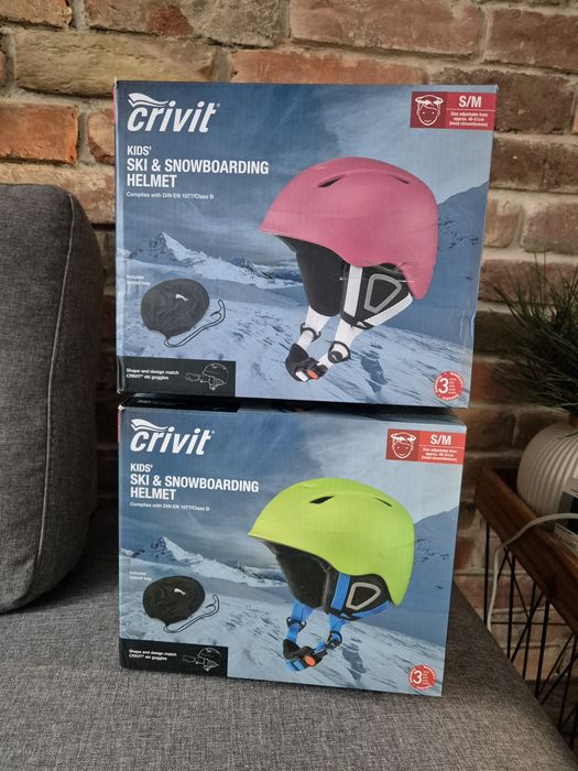 Kask kaski crivit r. S M 48-51 cm 2 szt narciarski narty sanki