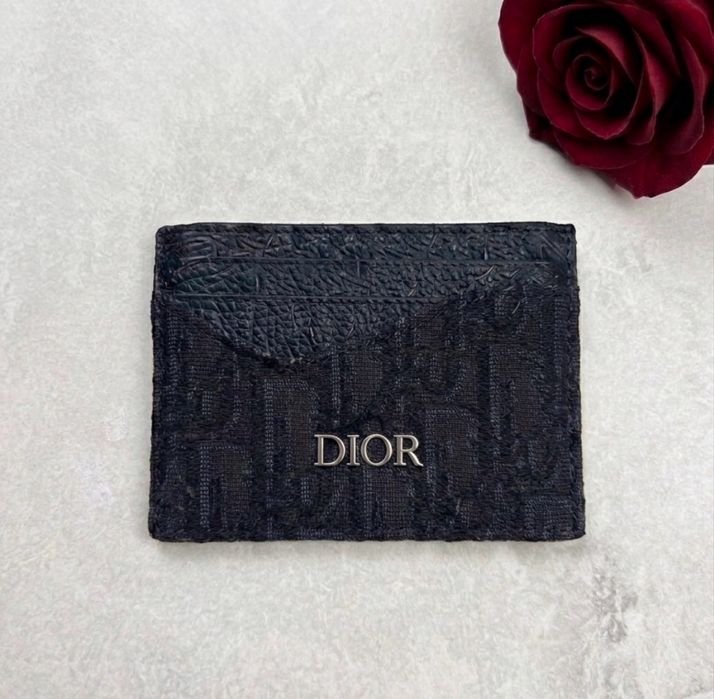 Чорний картхолдер Dior
