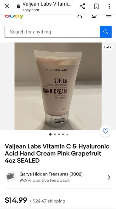 КРЕМ Valjean Labs для рук витамин С американская косметика женский