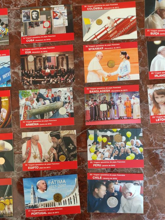 Moedas Viagens do Papa Francisco Colecção Philae