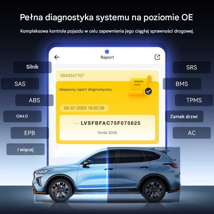 Mucar BT200 Max interfejs diagnostyczny Bluetooth iOS Android j polski