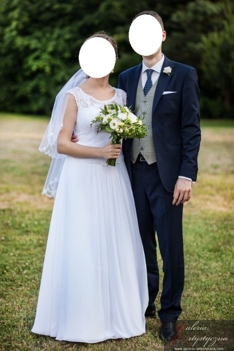 Suknia ślubna biała,  roz. 36