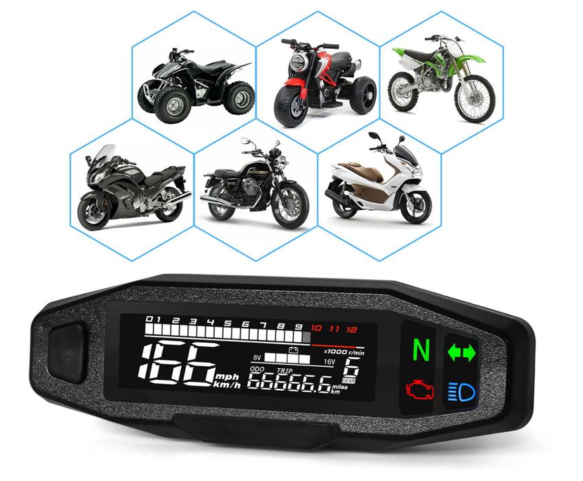 Licznik Zegar Prędkościomierz Uniwersalny Wyświetlacz Quad Motocykl