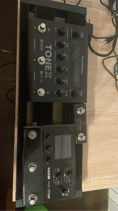 Efekty do gitary Pedalboard +Tonex +Hx stomp + ampero