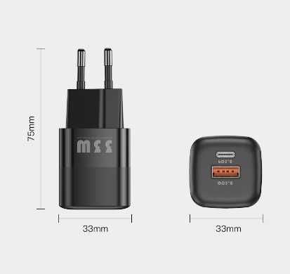 Зарядное KUULAA USB C 33 Вт,  быстрой зарядки PD для iPad Pro/ iPhone