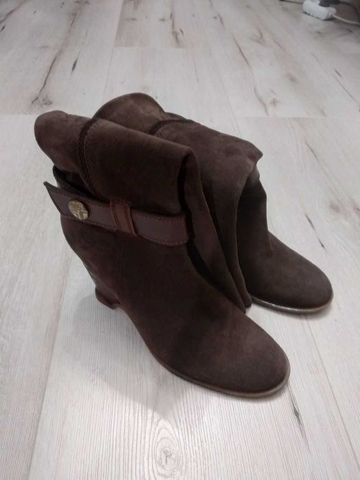Жіночі чоботи 40 розмір. Натуральна замша. Румунія