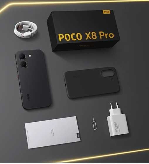 POCO X8 Pro 8/256 Black Global зі зарядним пристроєм з акумулятором 6500mah та NFC