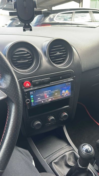 Rádio 1 Din com Carplay/Android Auto sem fio (novo)