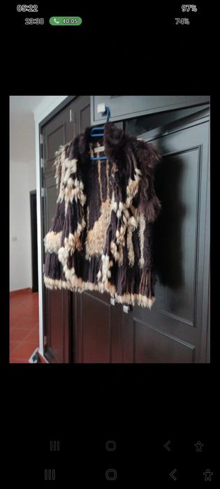 Colete Rizal em pelo natural