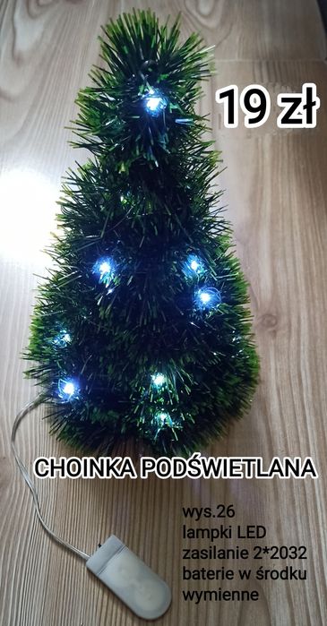 Choinka podświetlana zimny biały led
