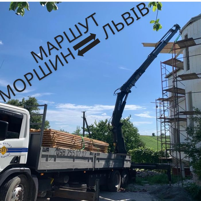 Кран-маніпулятор Моршин, Оренда, перевезення, демонтаж