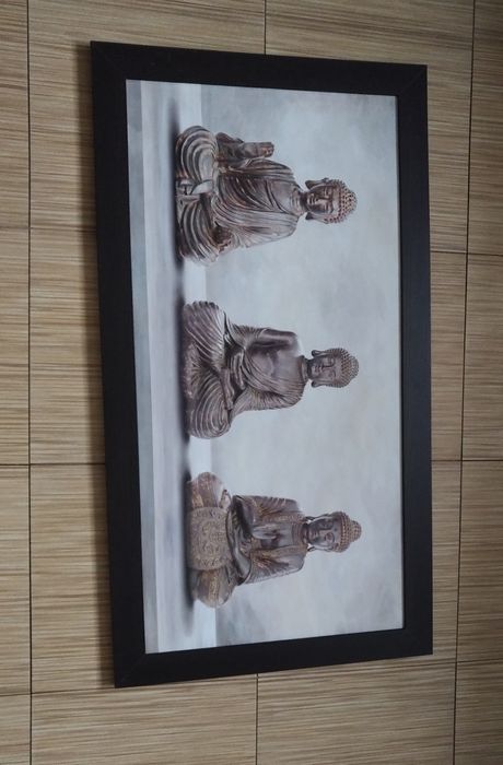 Obraz w drewnianej ramie 110x60 afrykańskie bóstwa