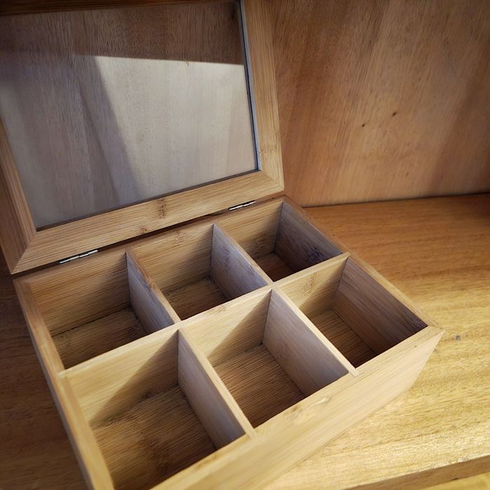 Caixa de bambu para chá