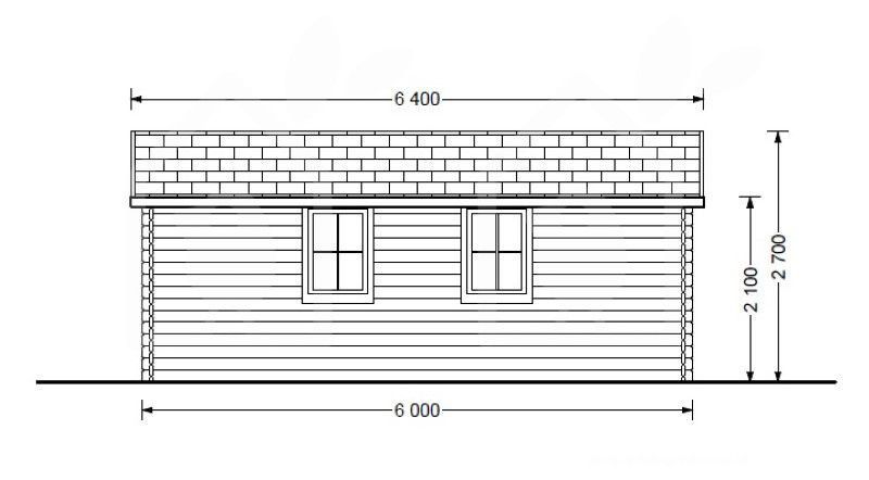 Casa de Madeira Pré-fabricada de 66m2