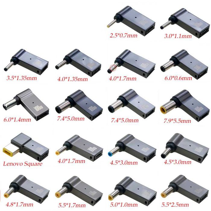 Адаптер перехідник ноутбук USB-C - DC 20v 100w, роутер 9-12v, Magsafe