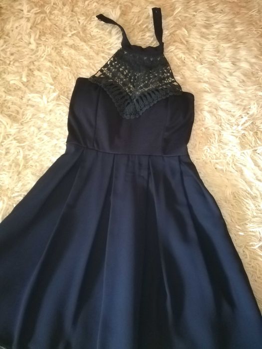 Vestido azul petróleo