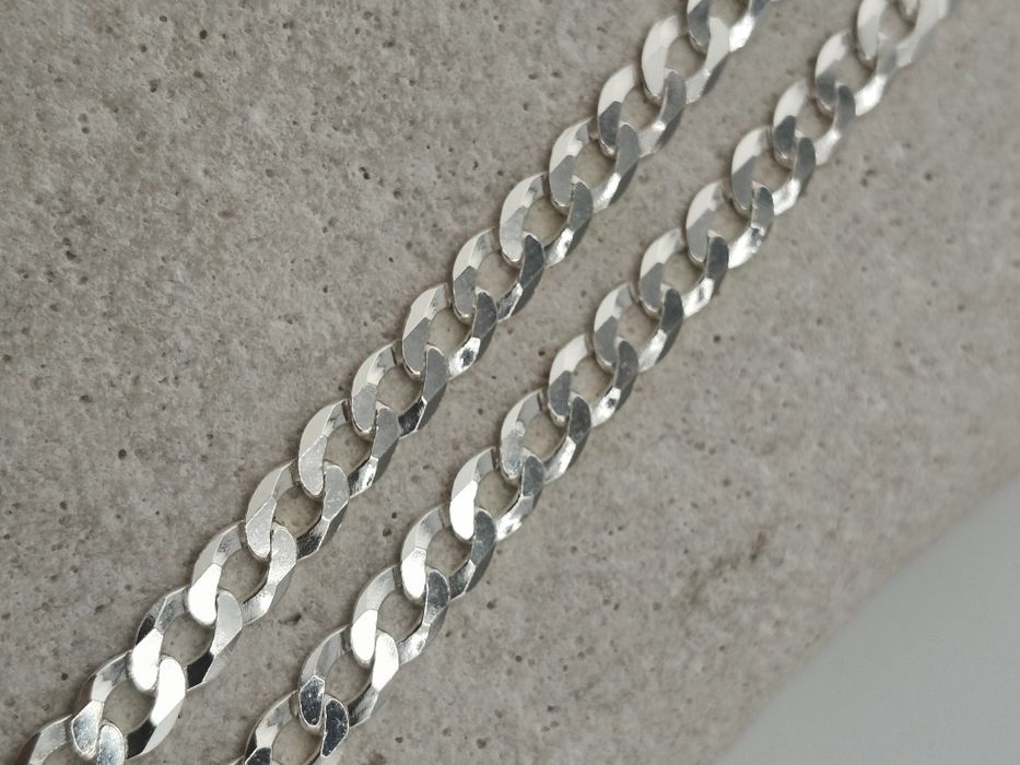 Srebrny Łańcuszek Pancerka 50cm Pr.925 Nowy
