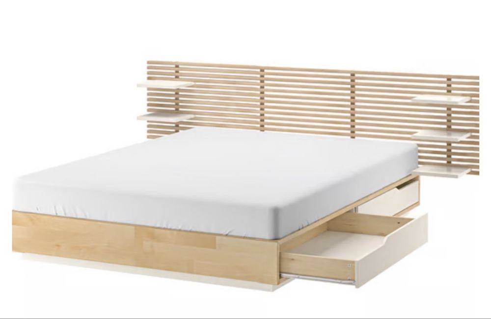 Cama Ikea Mandal + Colchão