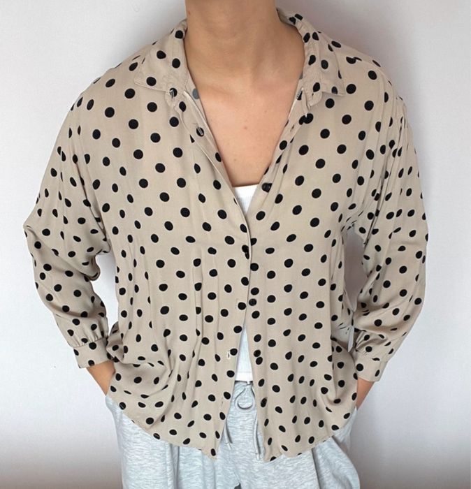 Koszula w kropki vintge oversize