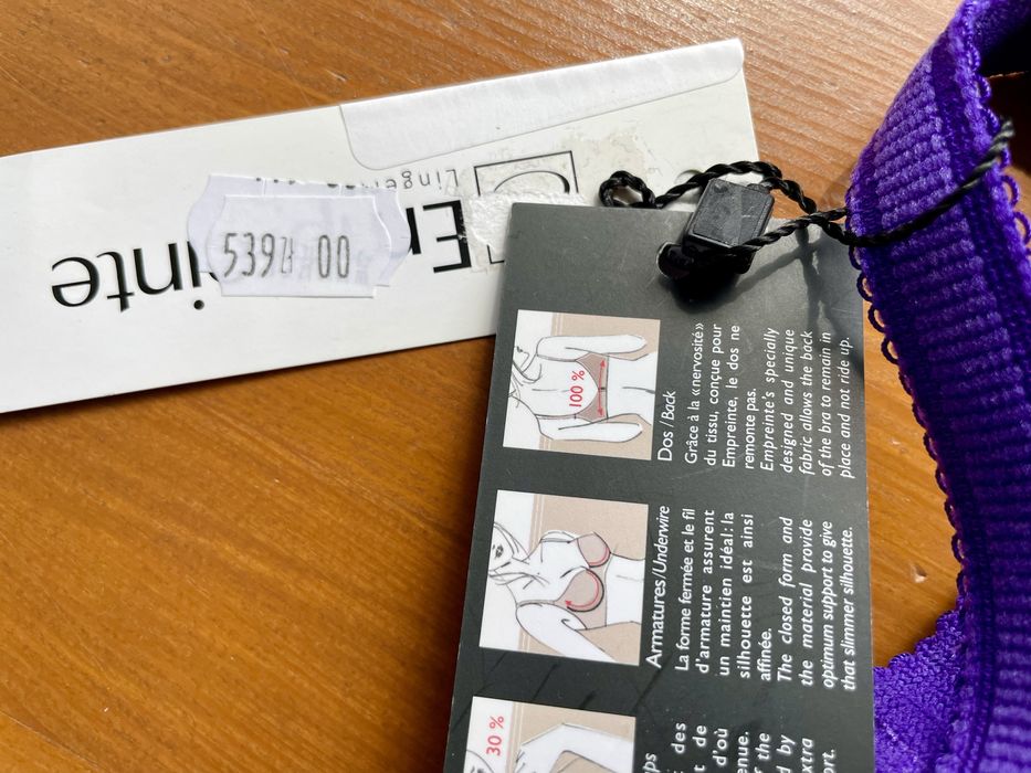 Empriente Apolline Amethyst Luksusowy francuski stanik koronka 32D 70D